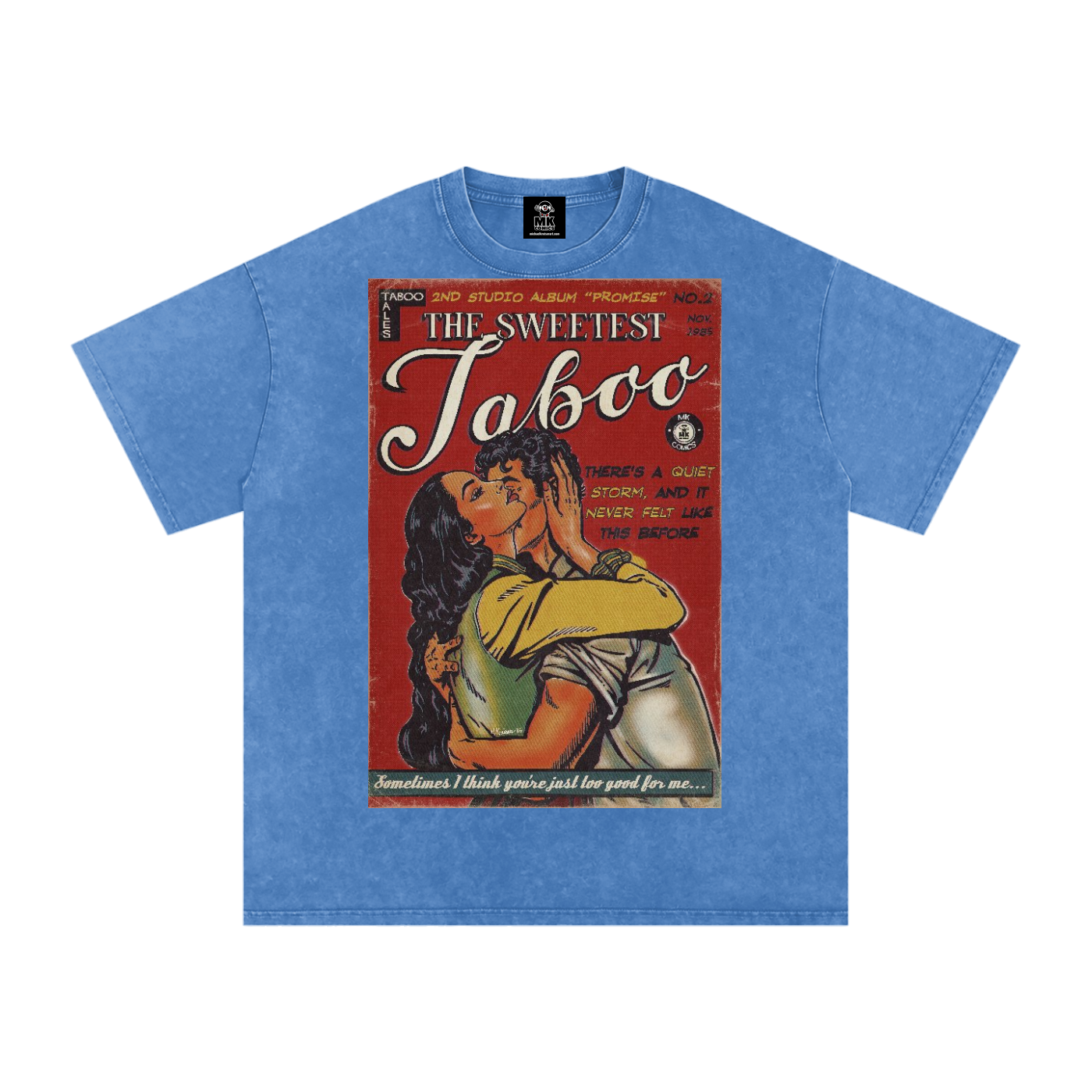 The Sweetest Taboo - Snow Washed Oversized Cotton T-Shirt