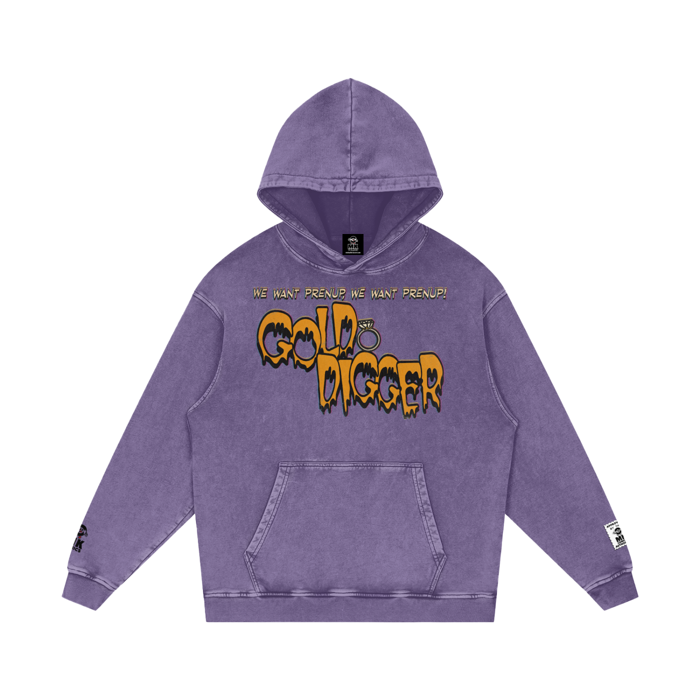 Gold Digger - Snow Washed Loose Cotton Hoodie