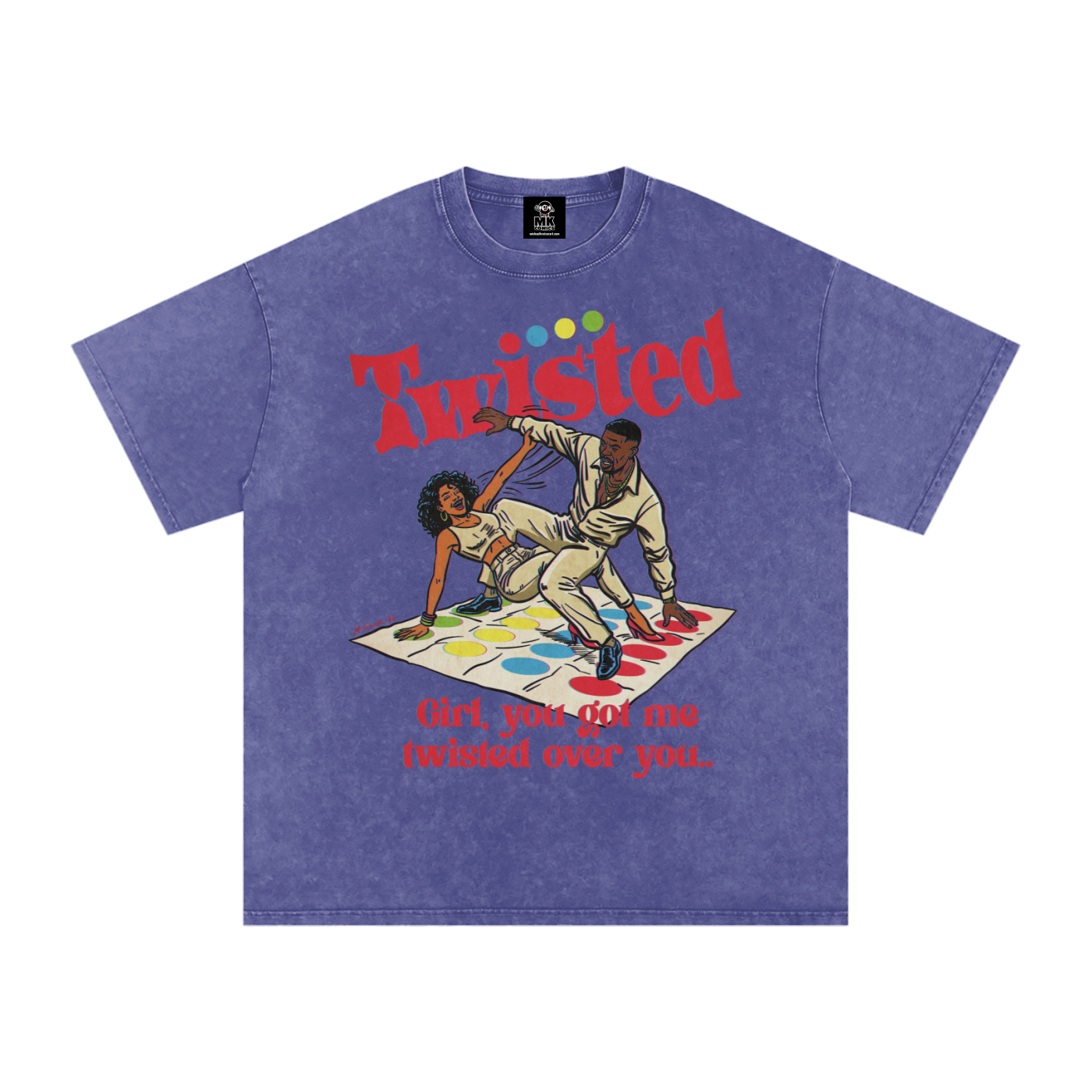 Twisted - Snow Washed Oversized Cotton T-Shirt