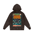 Liquid Swords - Snow Washed Loose Cotton Hoodie