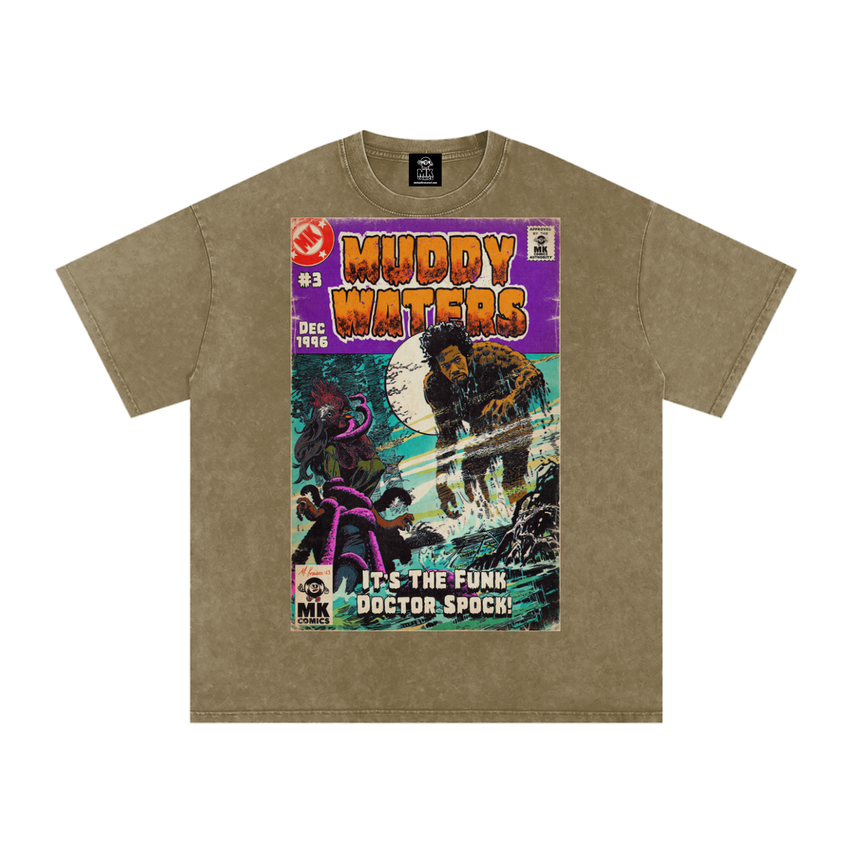 Muddy Waters - Snow Washed Oversized Cotton T-Shirt