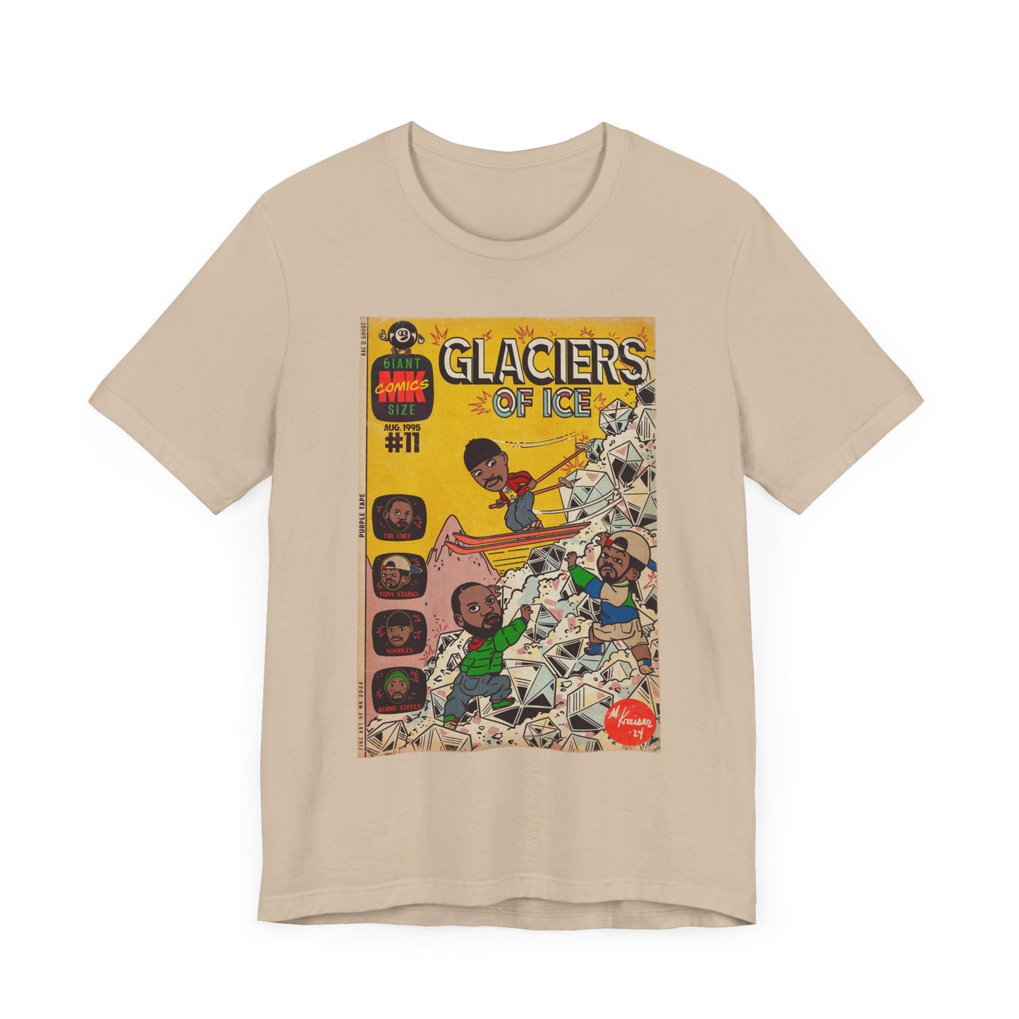 Rae, Ghost, Masta - Glaciers of Ice - Unisex Jersey Short Sleeve Tee
