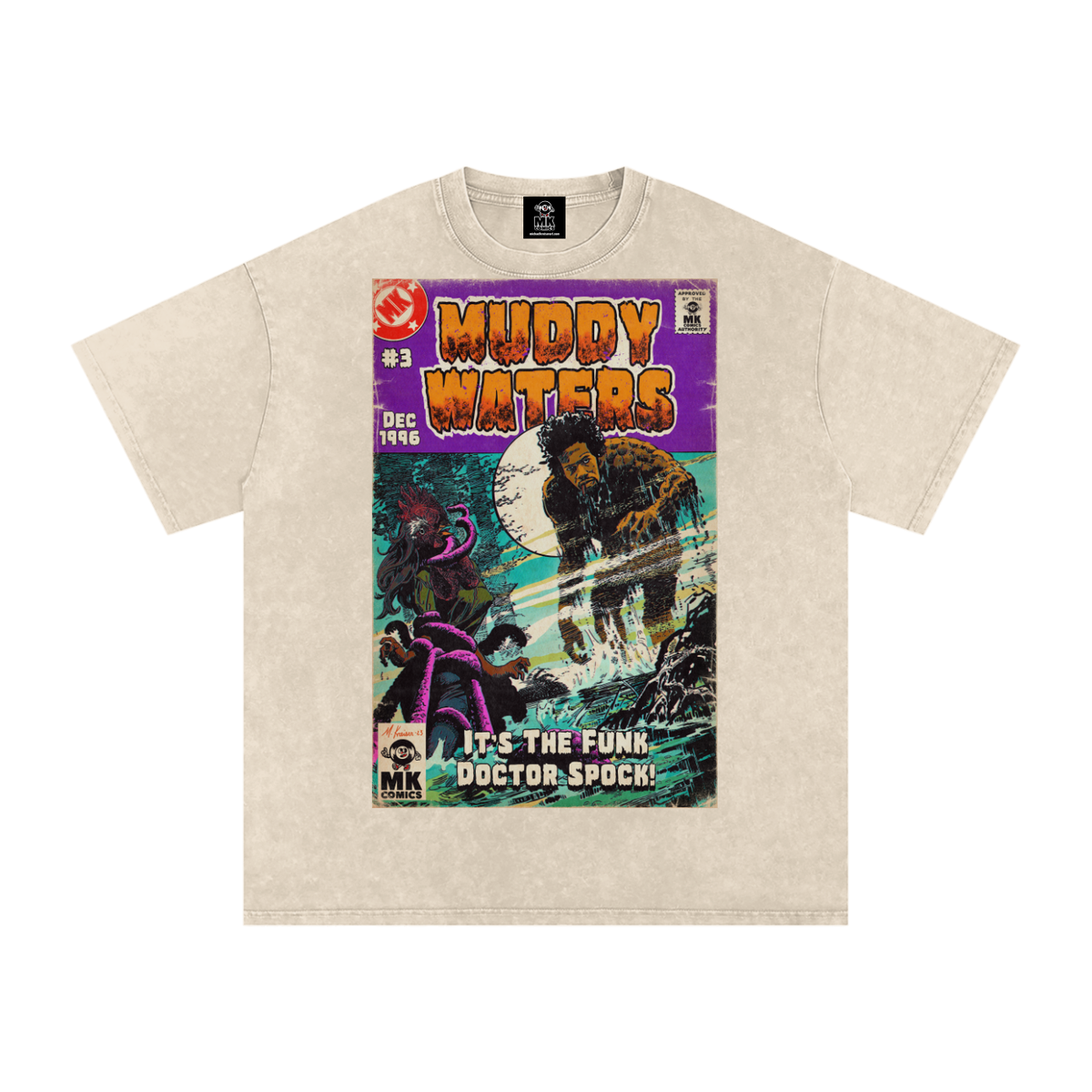 Muddy Waters - Snow Washed Oversized Cotton T-Shirt