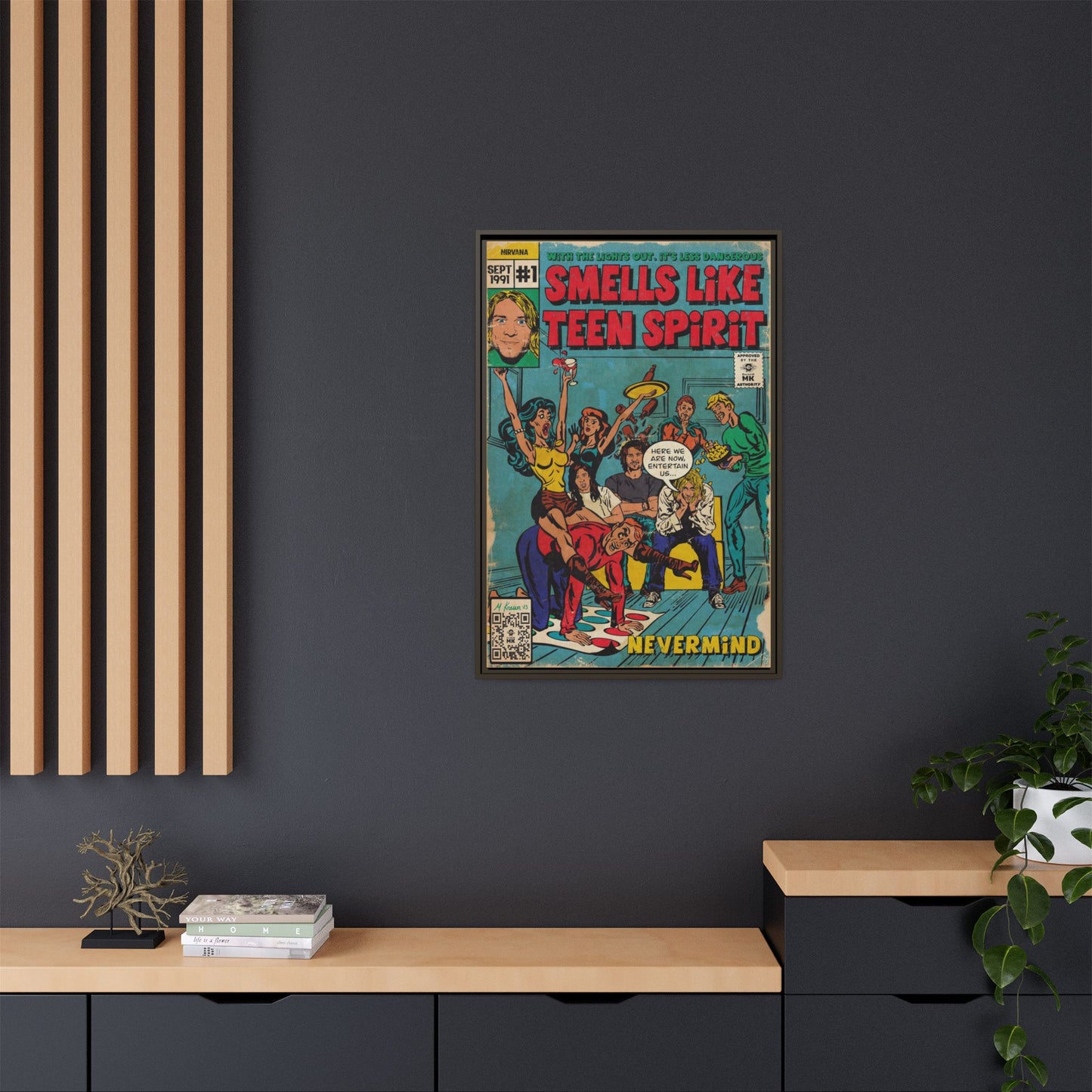 Nirvana - Smells Like Teen Spirit -  Gallery Canvas Wraps, Vertical Frame