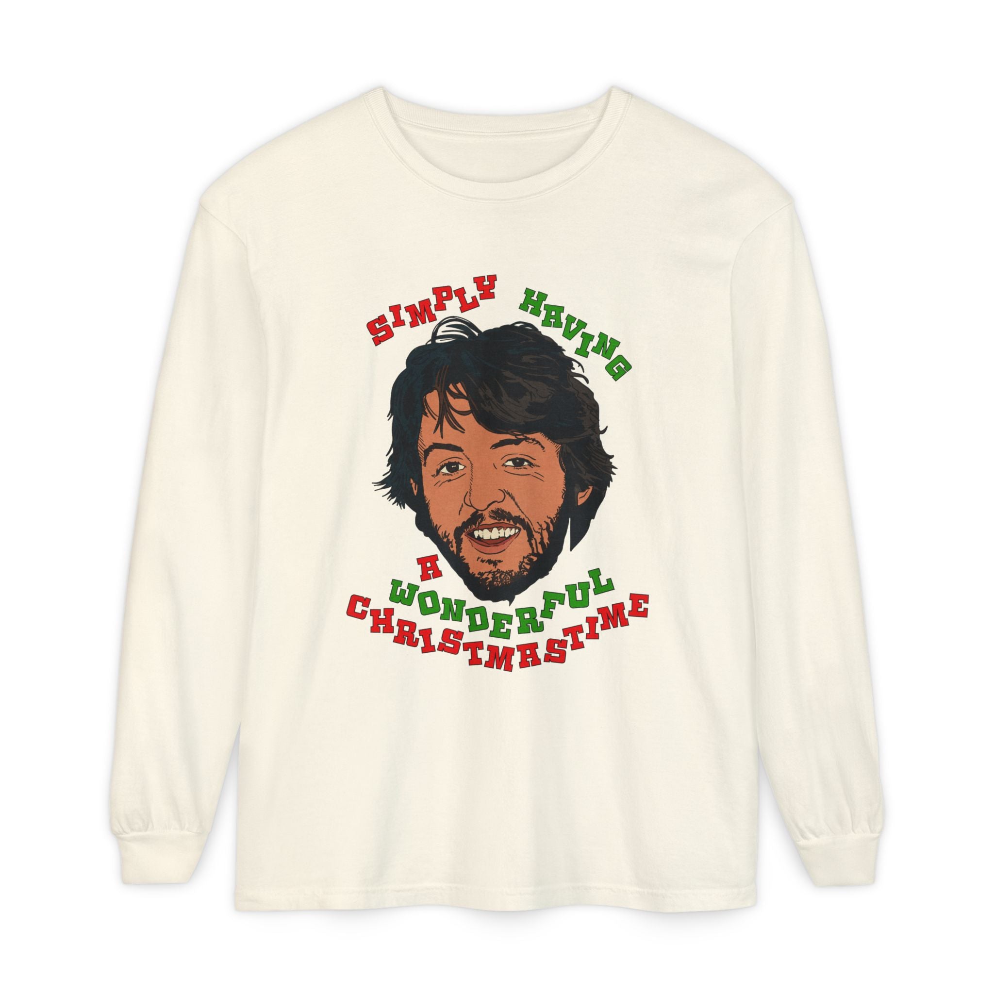 Wonderful Christmastime - Unisex Comfort Colors Long Sleeve T-Shirt