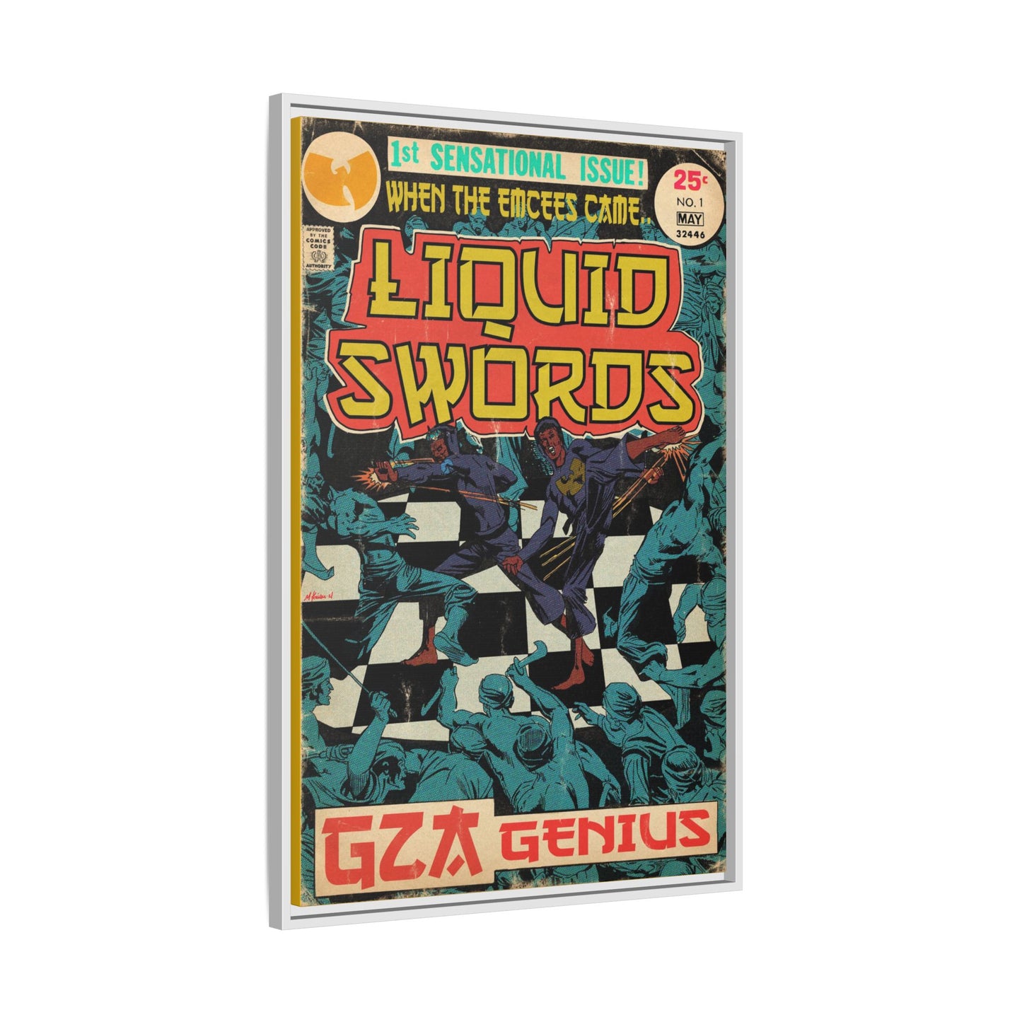 GZA/Genius - Liquid Swords - Gallery Canvas Wraps, Vertical Frame