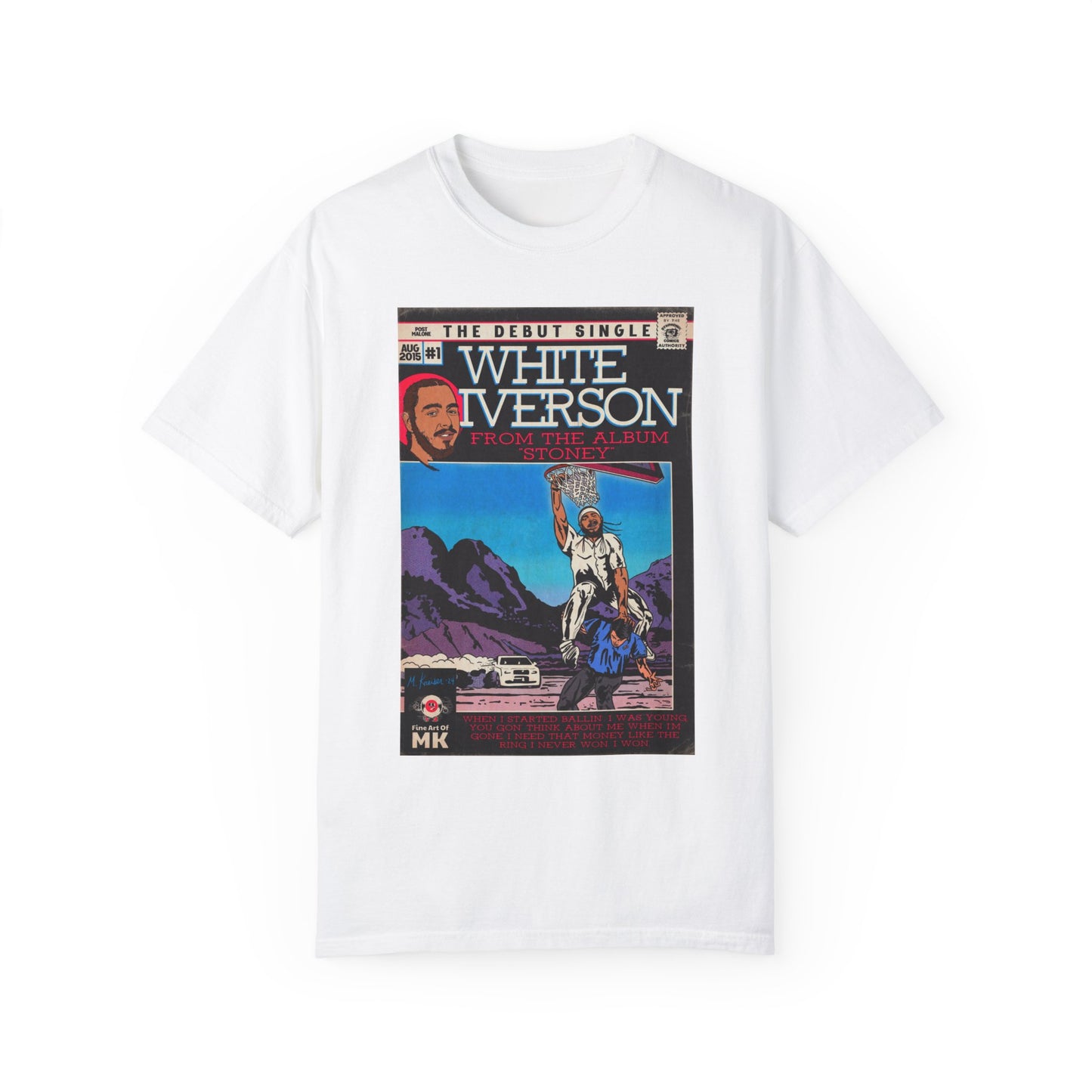 Post Malone - White Iverson - Unisex Comfort Colors T-shirt