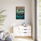 Swim Good - Matte Canvas, Framed (Multi-color)