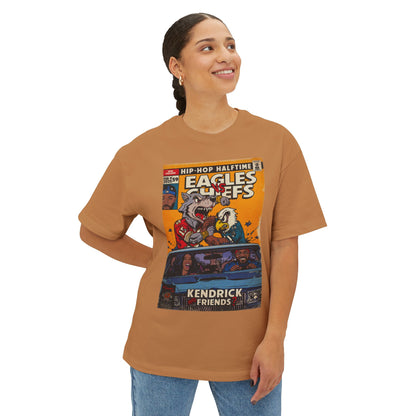 Kendrick & SZA - 2025 Halftime - Eagles vs Chiefs - Unisex Oversized Boxy Tee