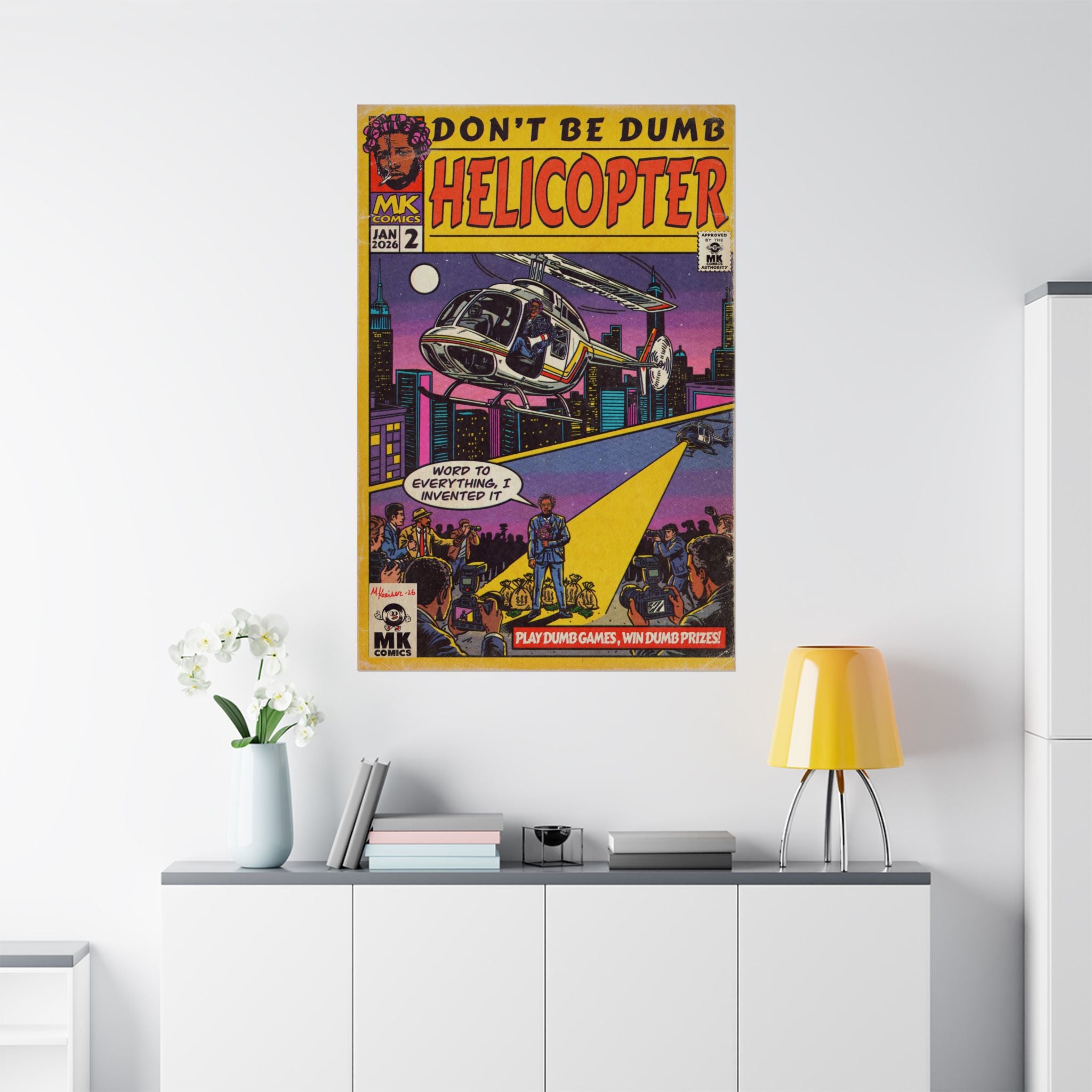 Helicopter - Matte Vertical Posters