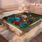 Black Star - Velveteen Plush Blanket