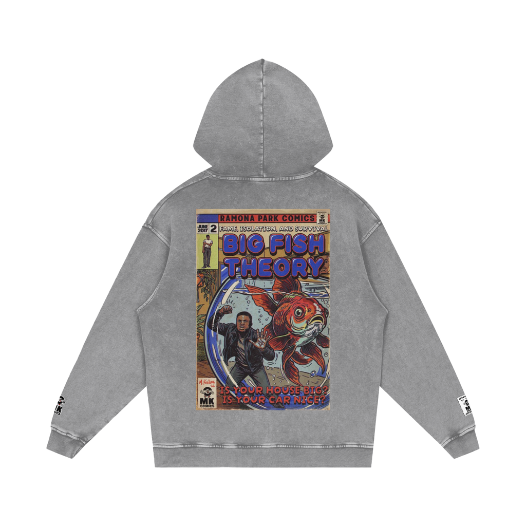 Big Fish Theory - Snow Washed Loose Cotton Hoodie