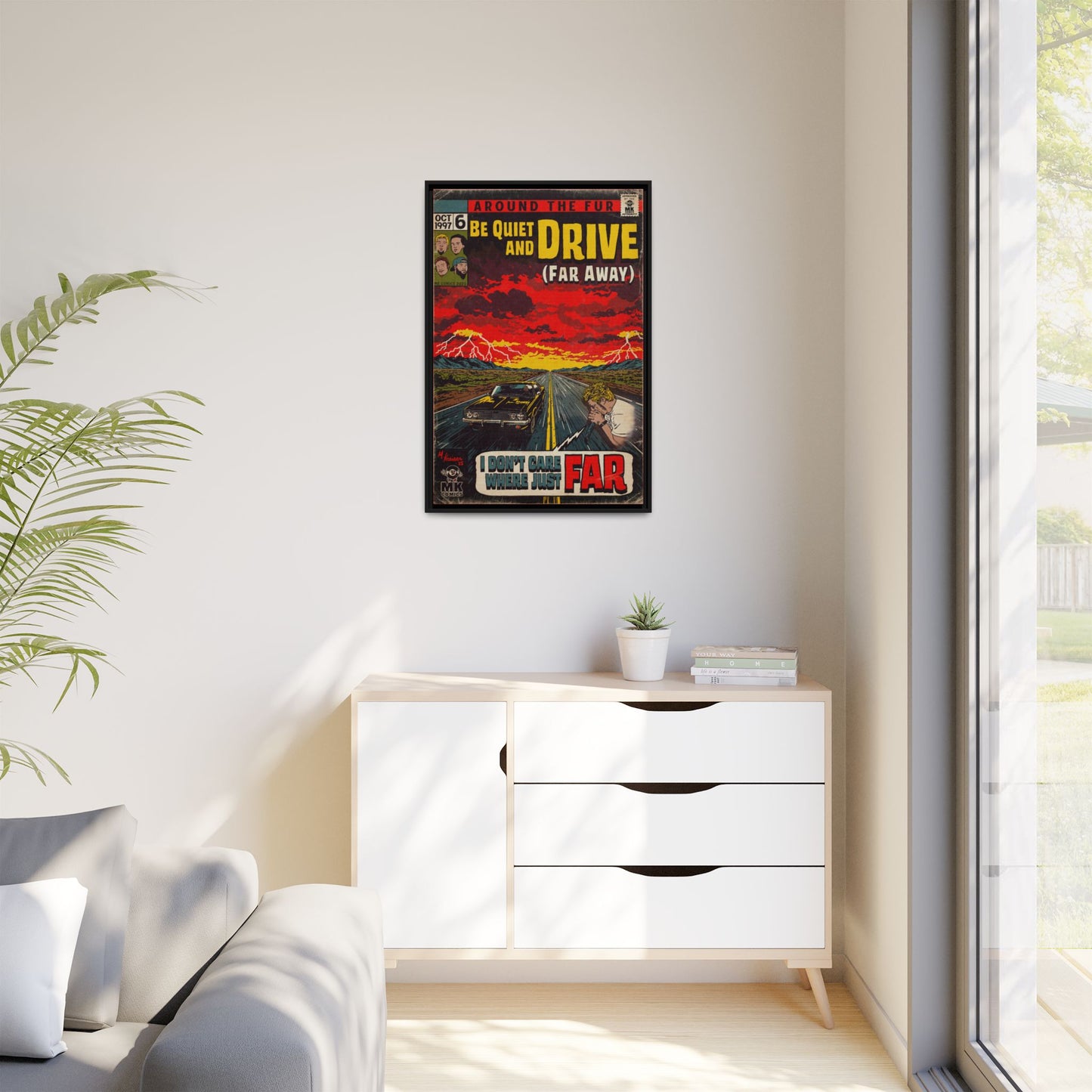 Be Quiet and Drive - Matte Canvas, Framed (Multi-color)