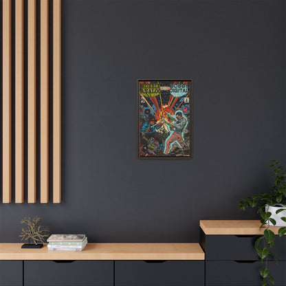 Analog vs. Digital - Matte Canvas, Framed (Multi-color)
