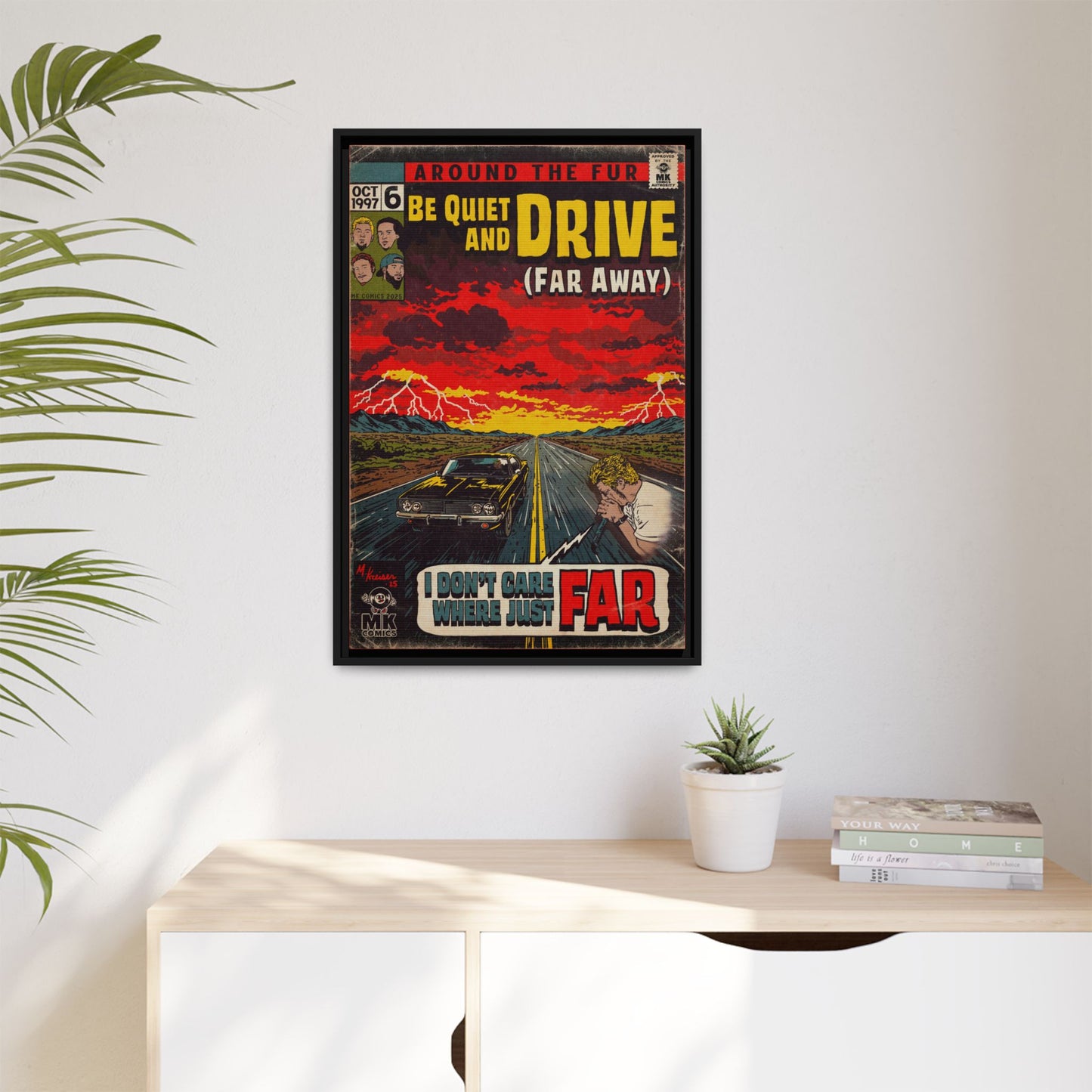 Be Quiet and Drive - Matte Canvas, Framed (Multi-color)