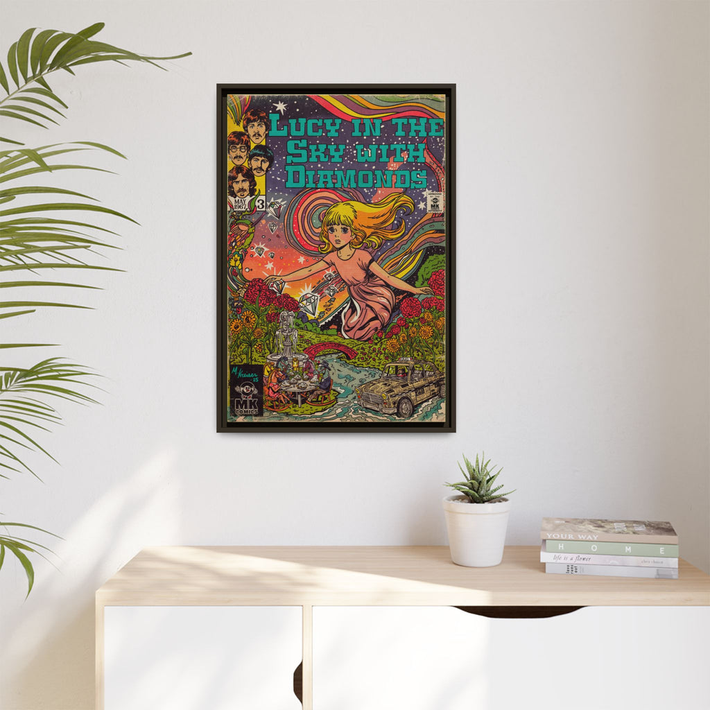 Lucy in the Sky with Diamonds - Matte Canvas, Framed (Multi-color)