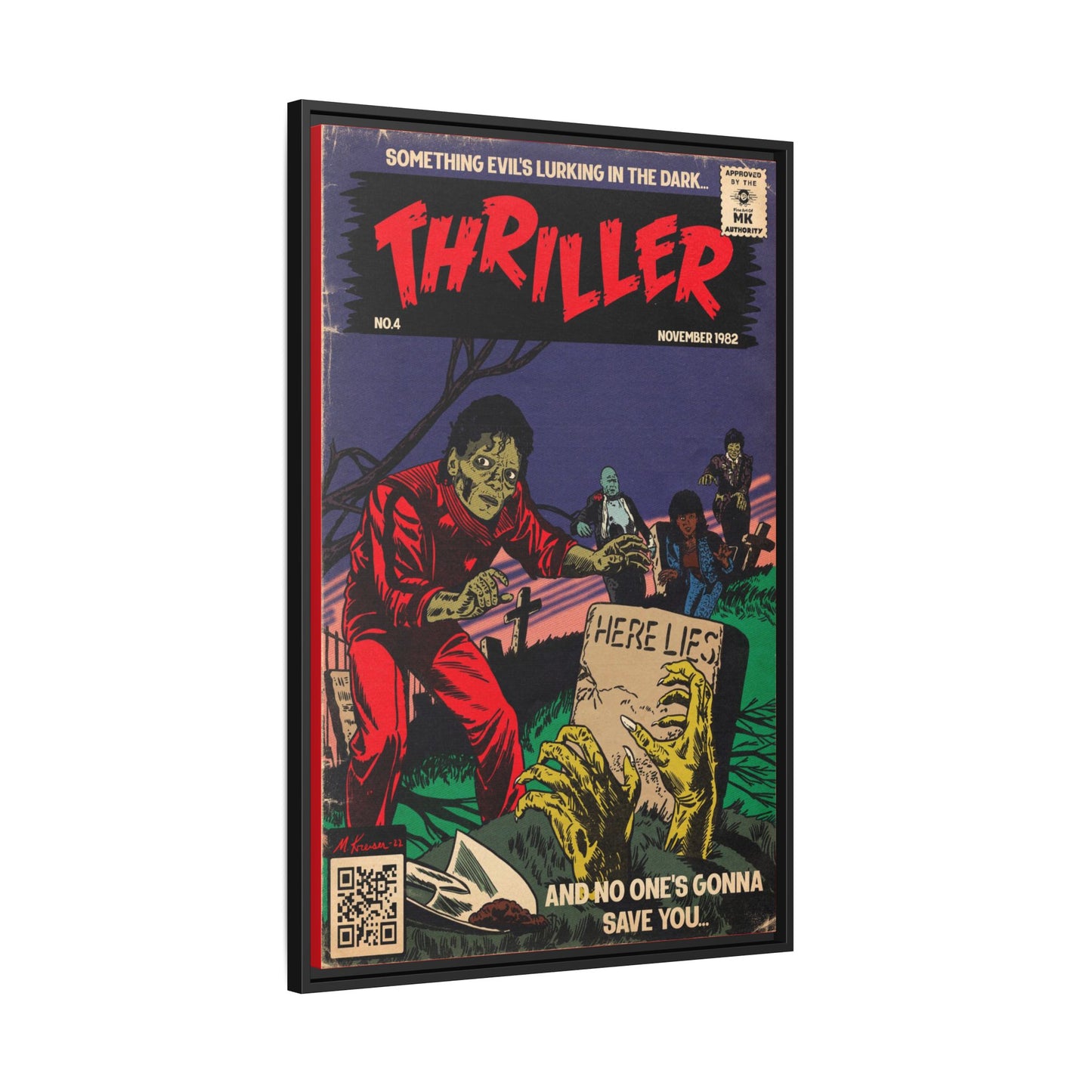 Michael Jackson- Thriller - Gallery Canvas Wraps, Vertical Frame