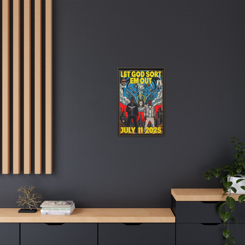 Let God Sort Em Out - Matte Canvas, Framed (Multi-color)