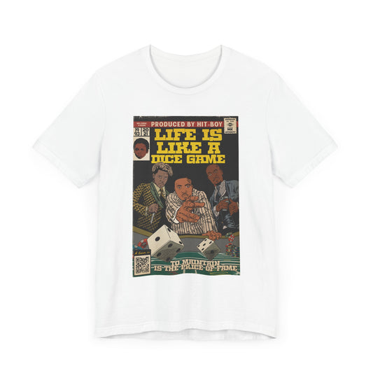 Nas, Gibbs, Cordae - Life is like a Dice Game - Unisex Jersey Short Sleeve Tee