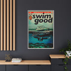 Swim Good - Matte Canvas, Framed (Multi-color)