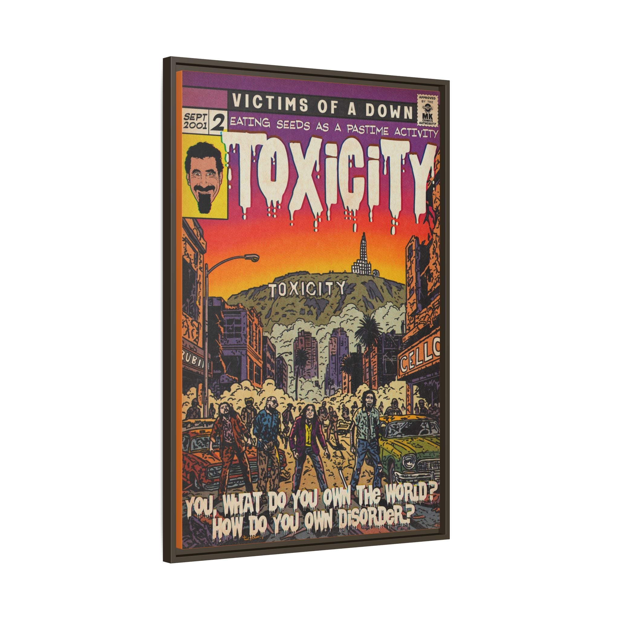 Toxicity - Matte Canvas, Framed (Multi-color)
