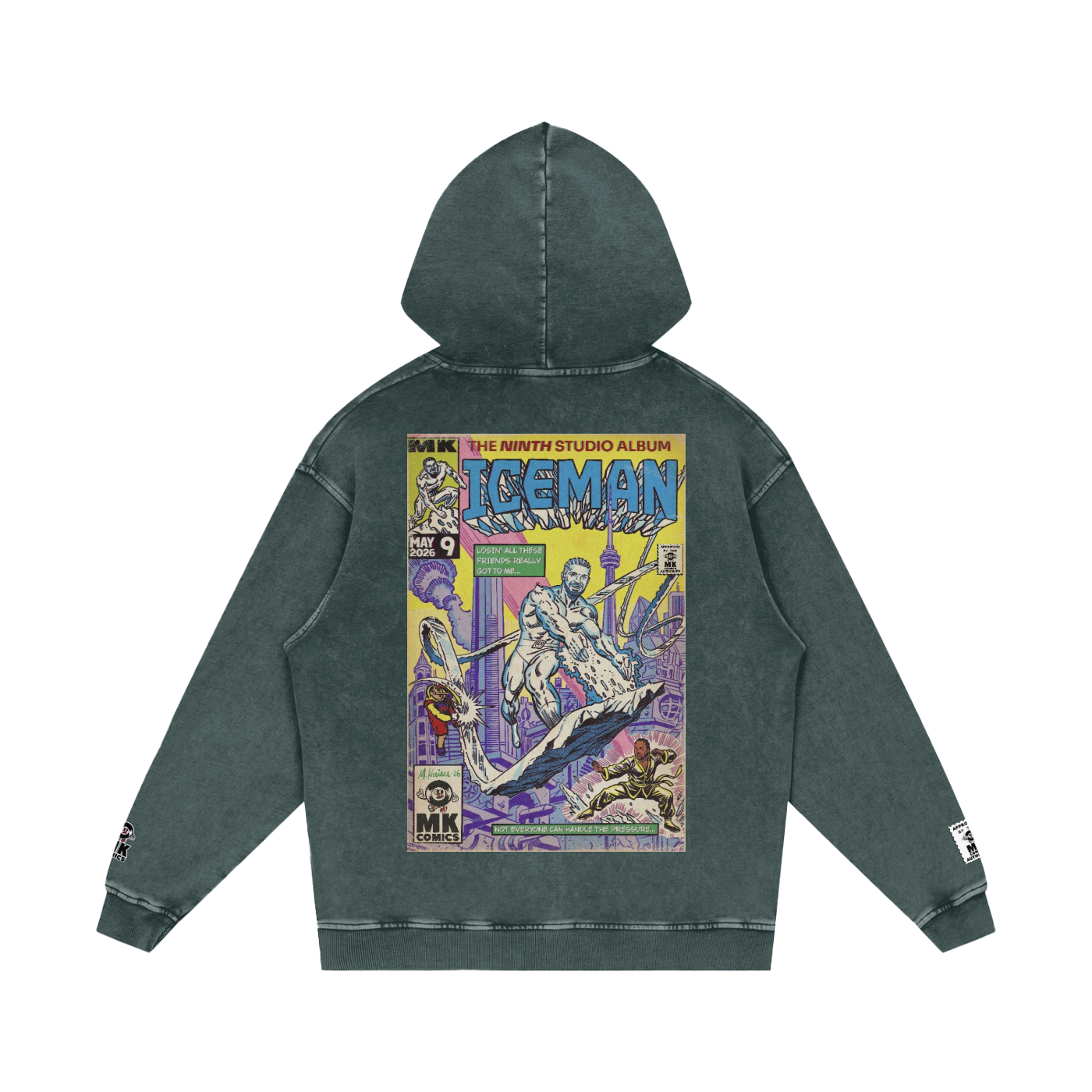 Iceman - Snow Washed Loose Cotton Hoodie