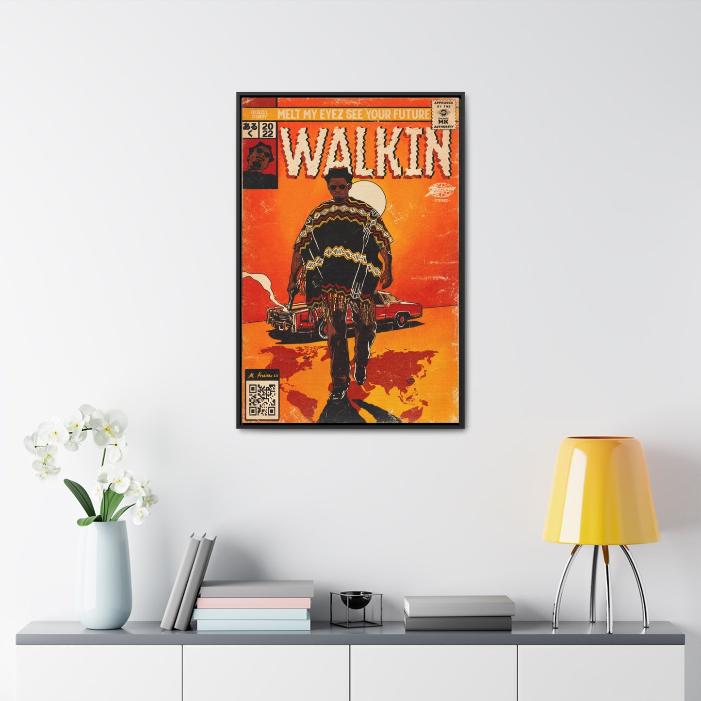 Denzel Curry - Walkin’ - Gallery Canvas Wraps, Vertical Frame