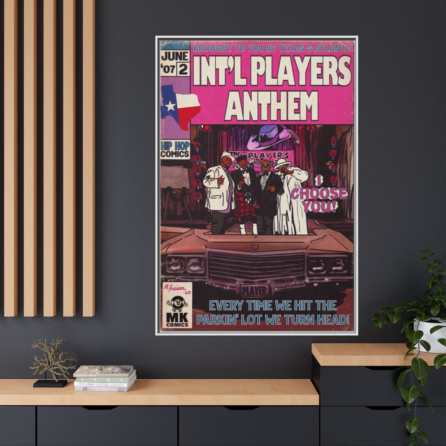 Int’l Players Anthem - Matte Canvas, Framed (Multi-color)