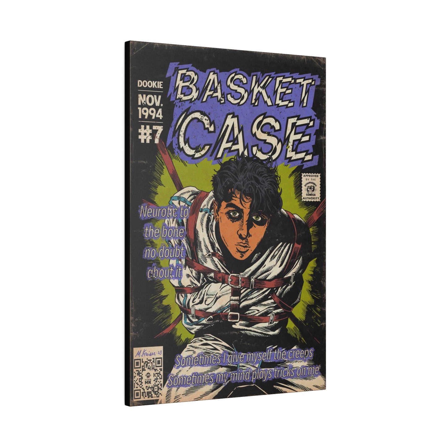 Green Day - Basket Case - Matte Canvas, Stretched, 0.75"