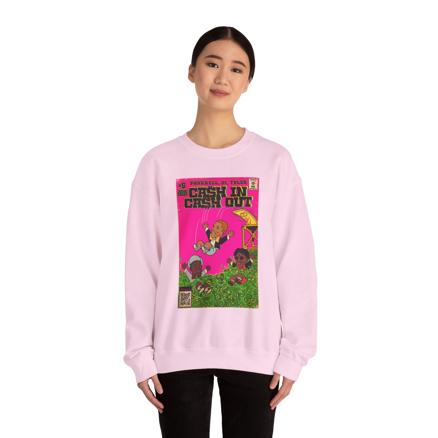 Pharrell, 21 Savage & Tyler - Cash In Cash Out - Unisex Heavy Blend™ Crewneck Sweatshirt