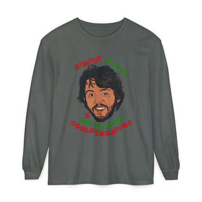 Wonderful Christmastime - Unisex Comfort Colors Long Sleeve T-Shirt