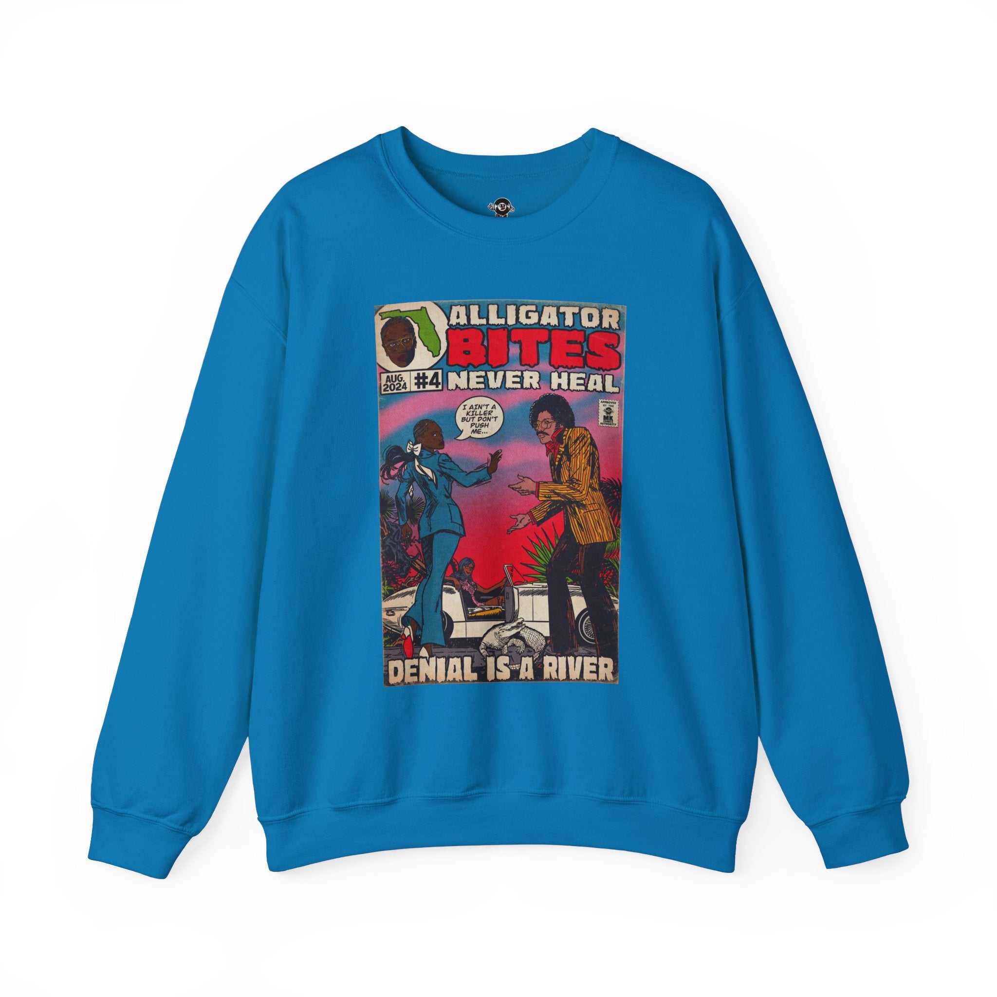 Denial is a River - Alligator Bites - Unisex Heavy Blend™ Crewneck Sweatshirt