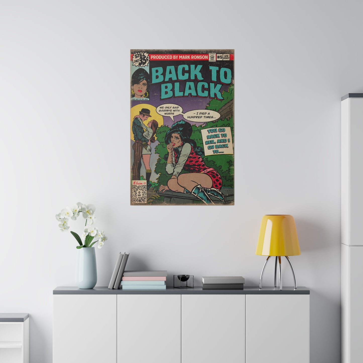 Amy Winehouse - Back to Black - Matte Canvas, Stretched, 0.75"