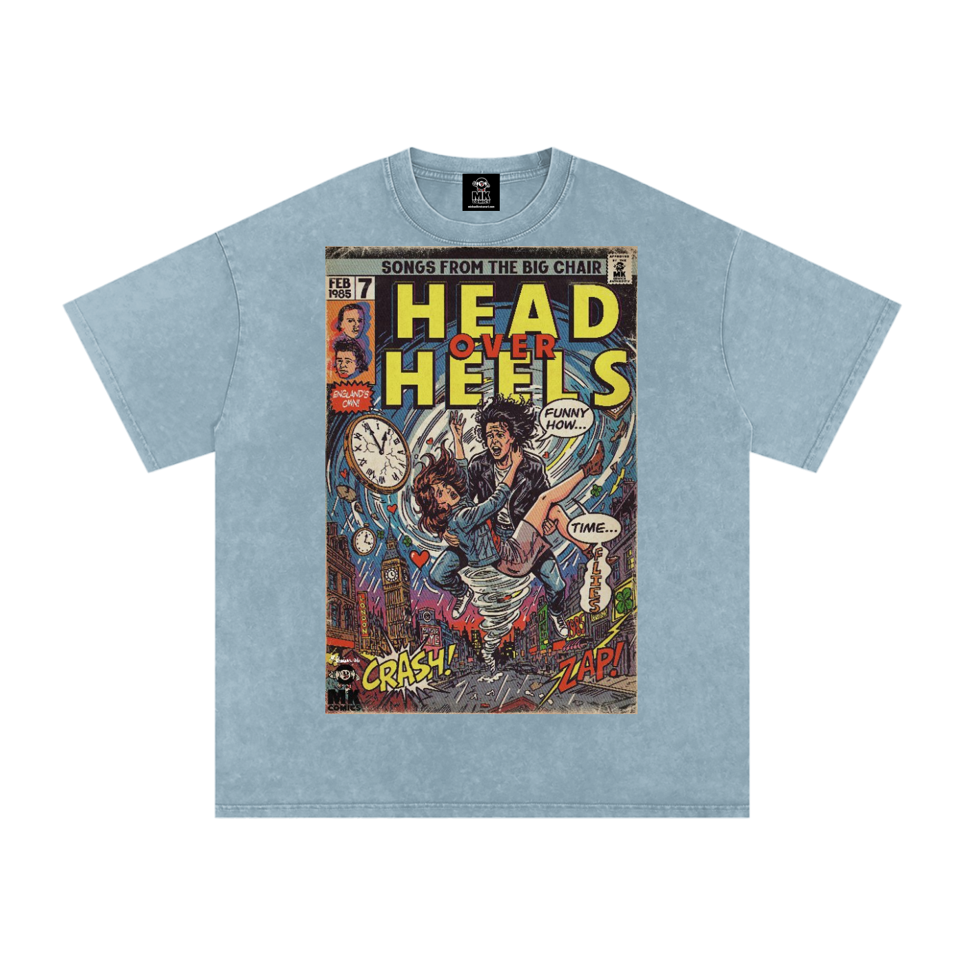 Head Over Heels - Snow Washed Oversized Cotton T-Shirt