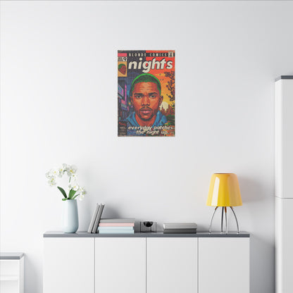 Frank Ocean -Nights - Matte Canvas, Stretched, 0.75" (Multi-Size)