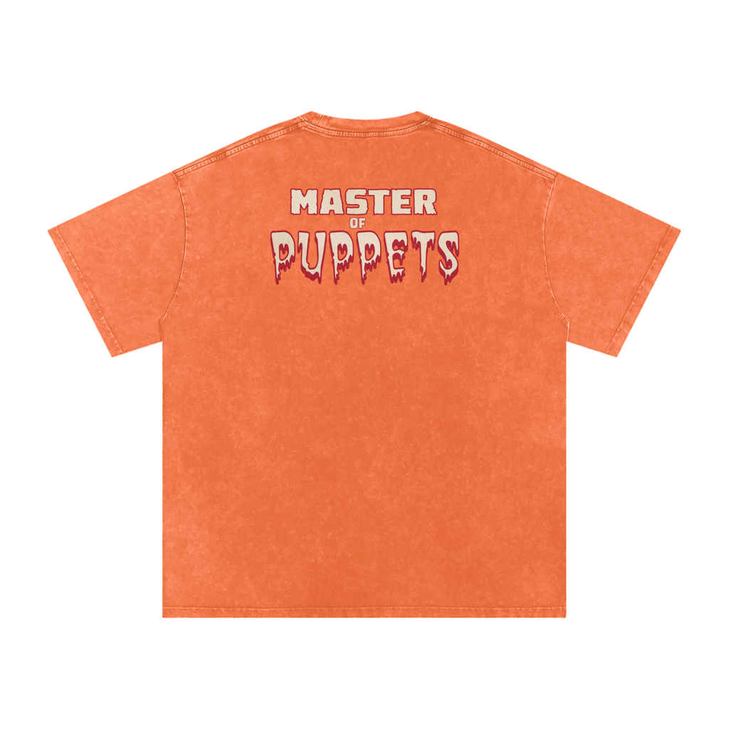 Master of Puppets - Snow Washed Oversized Cotton T-Shirt