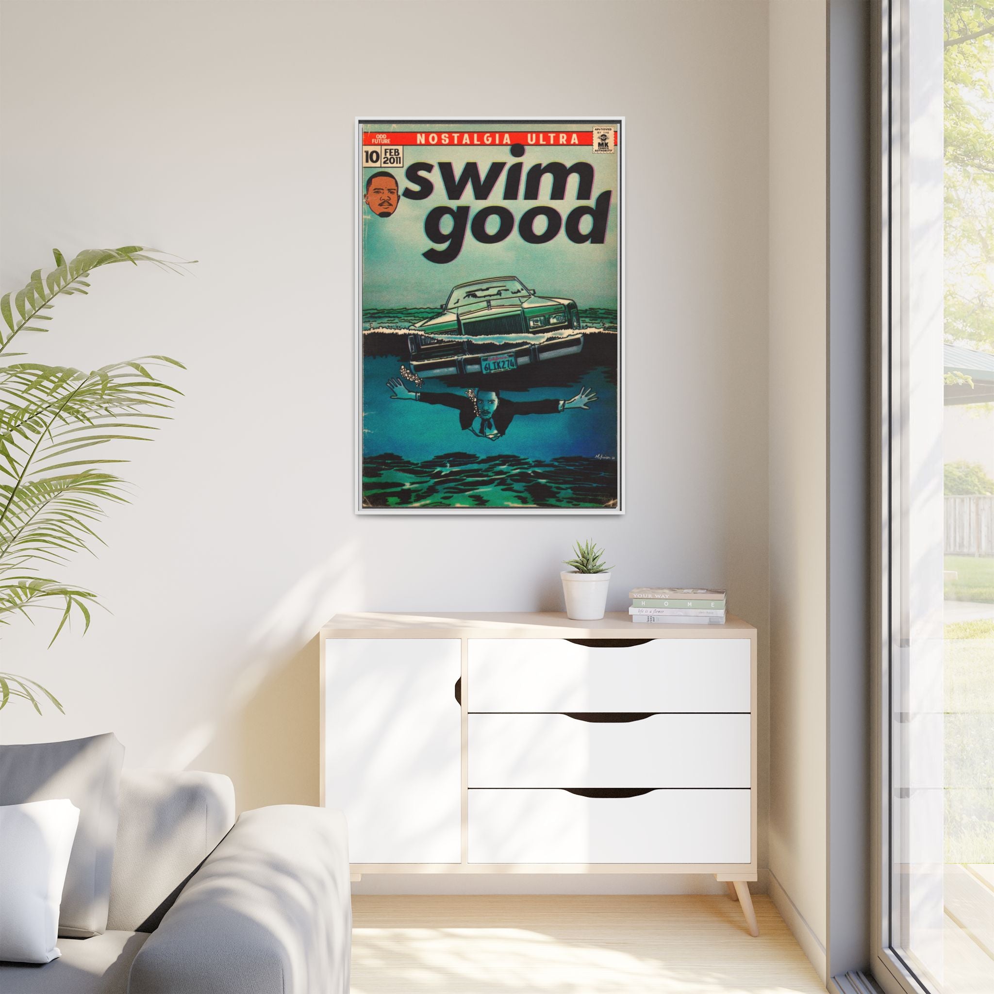 Swim Good - Matte Canvas, Framed (Multi-color)