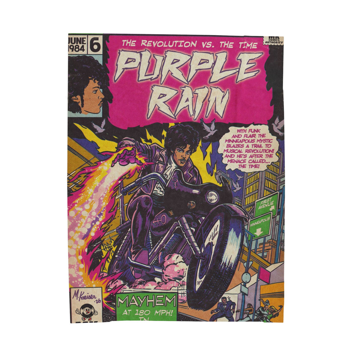 Purple Rain - Velveteen Plush Blanket