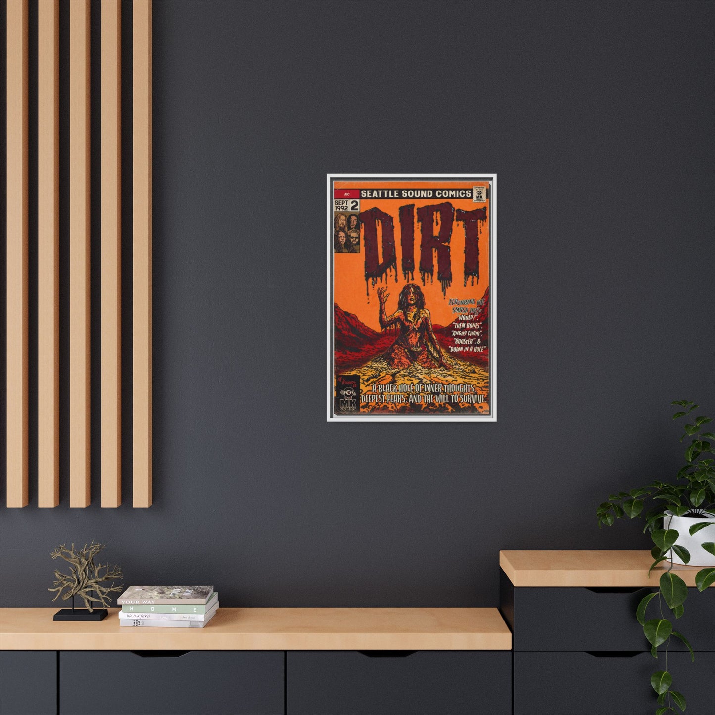Dirt - Matte Canvas, Framed (Multi-color)