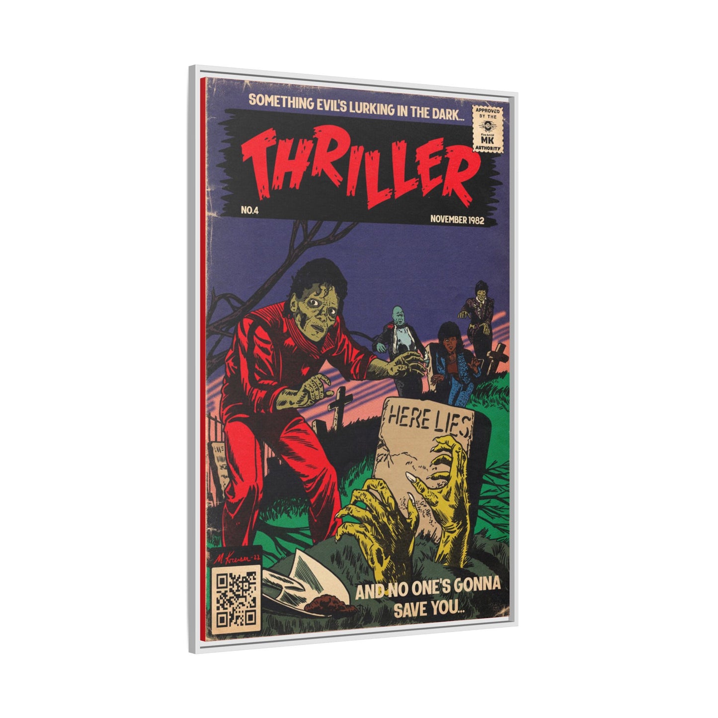 Michael Jackson- Thriller - Gallery Canvas Wraps, Vertical Frame