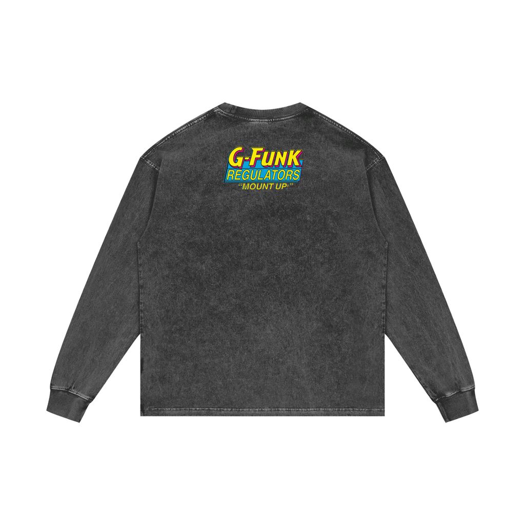 Regulate - Acid Wash Oversize Long Sleeve T-Shirt