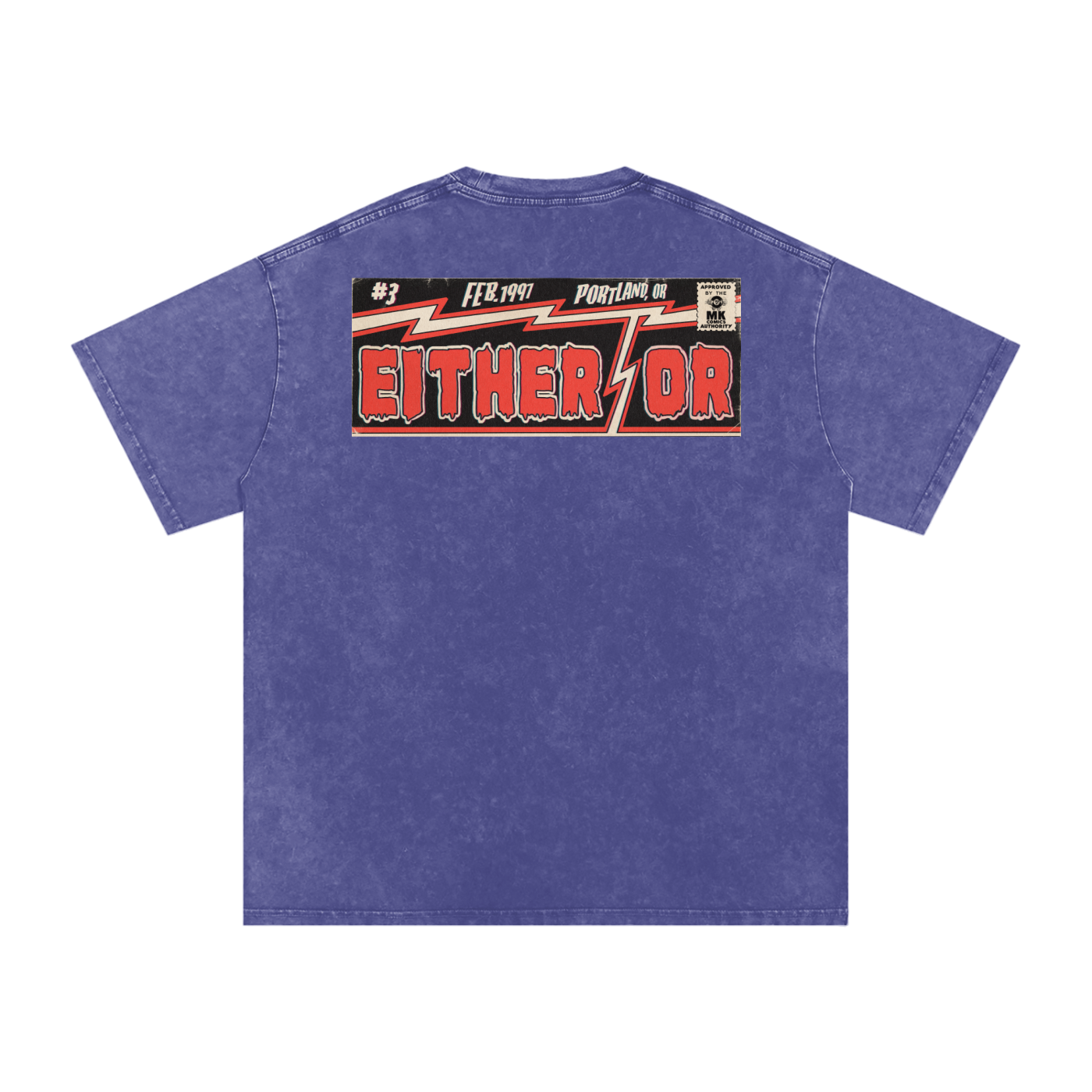 Either/Or - Snow Washed Oversized Cotton T-Shirt