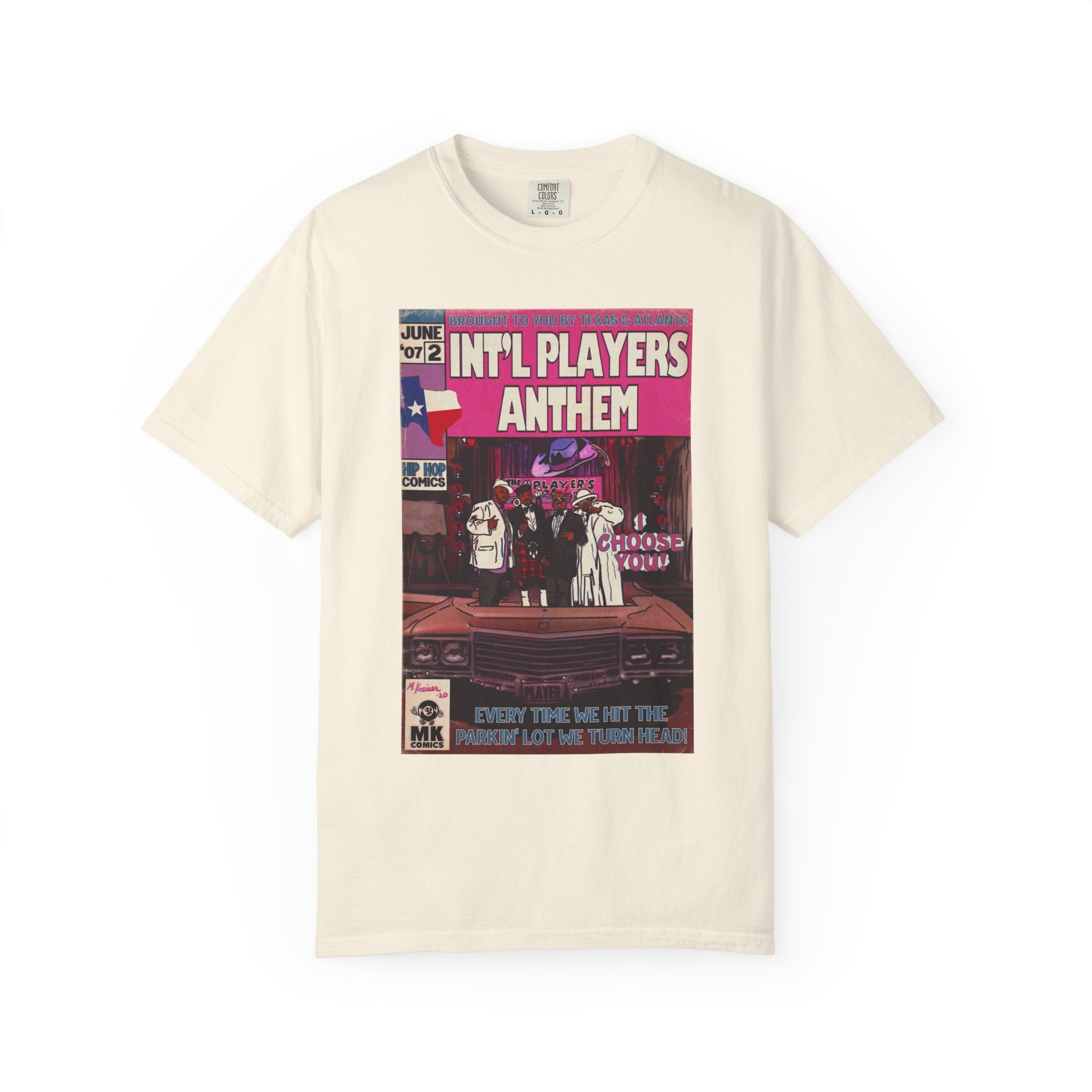 Int’l Players Anthem - Unisex Comfort Colors T-shirt | Hip Hop Graphic Tee, Garment-Dyed Soft Cotton, Relaxed Fit