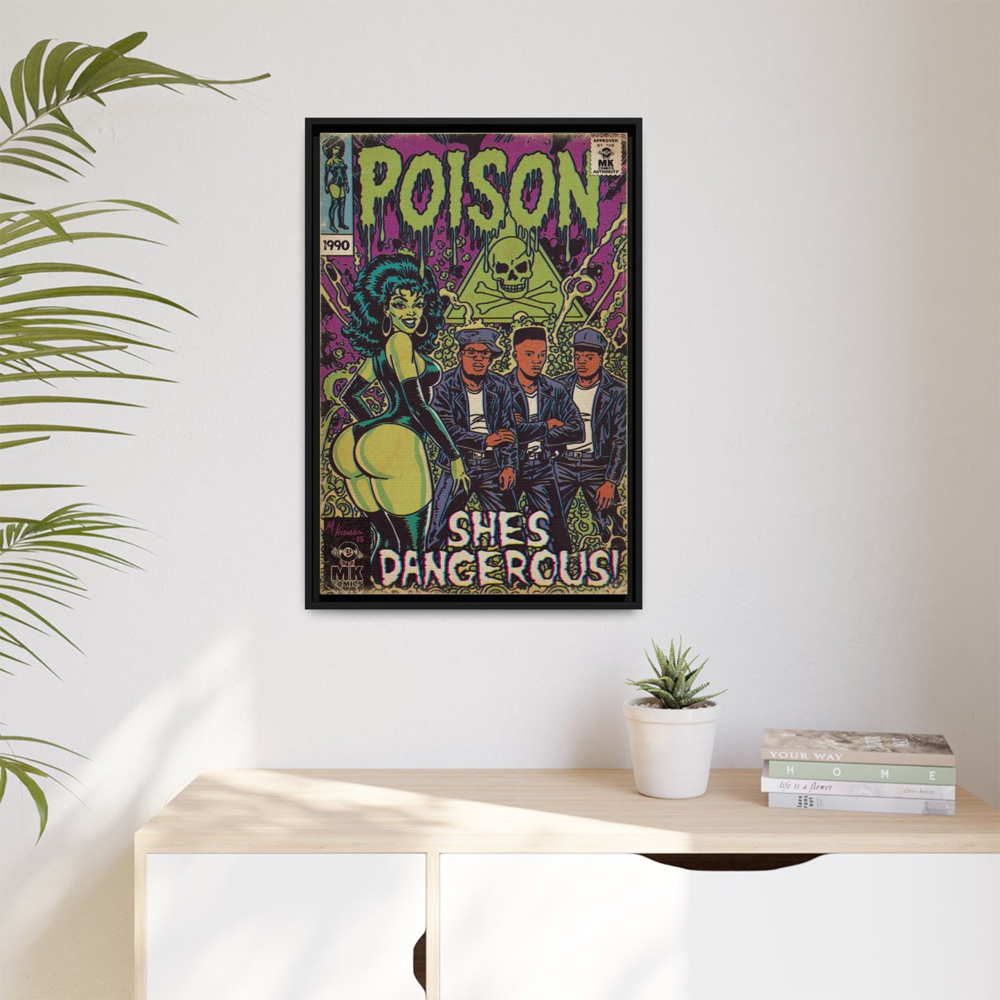 Poison - Matte Canvas, Framed (Multi-color)