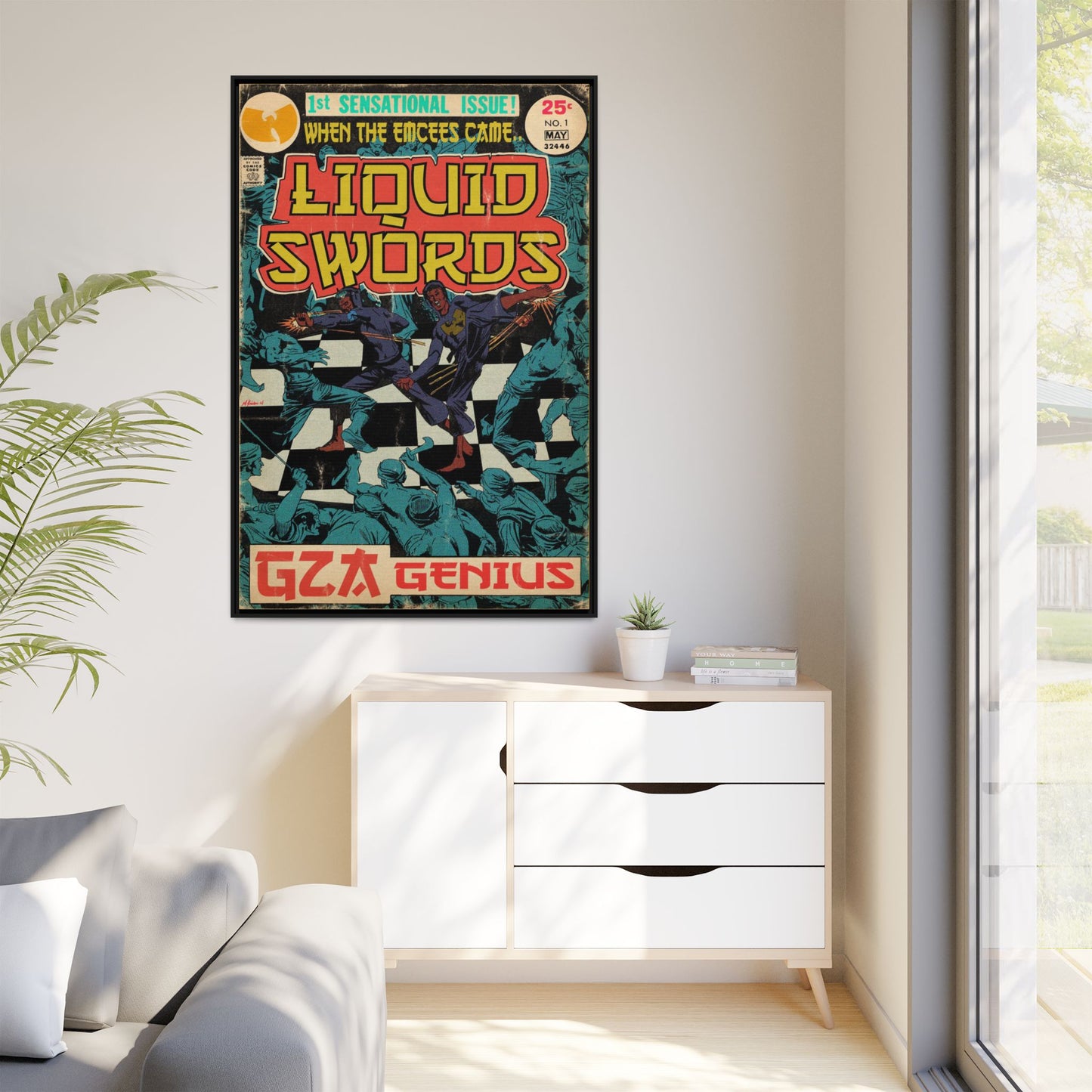 GZA/Genius - Liquid Swords - Gallery Canvas Wraps, Vertical Frame