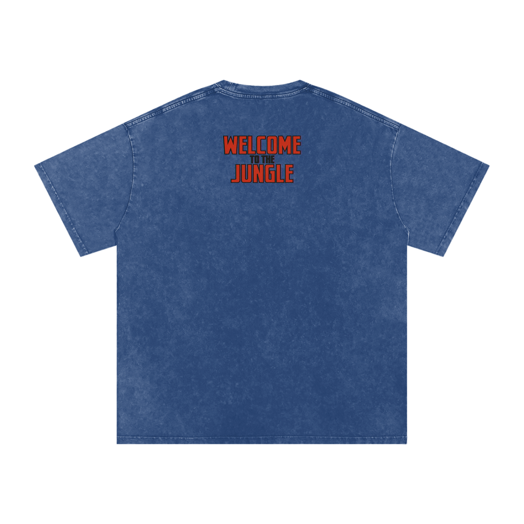 Welcome to the Jungle - Snow Washed Oversized Cotton T-Shirt