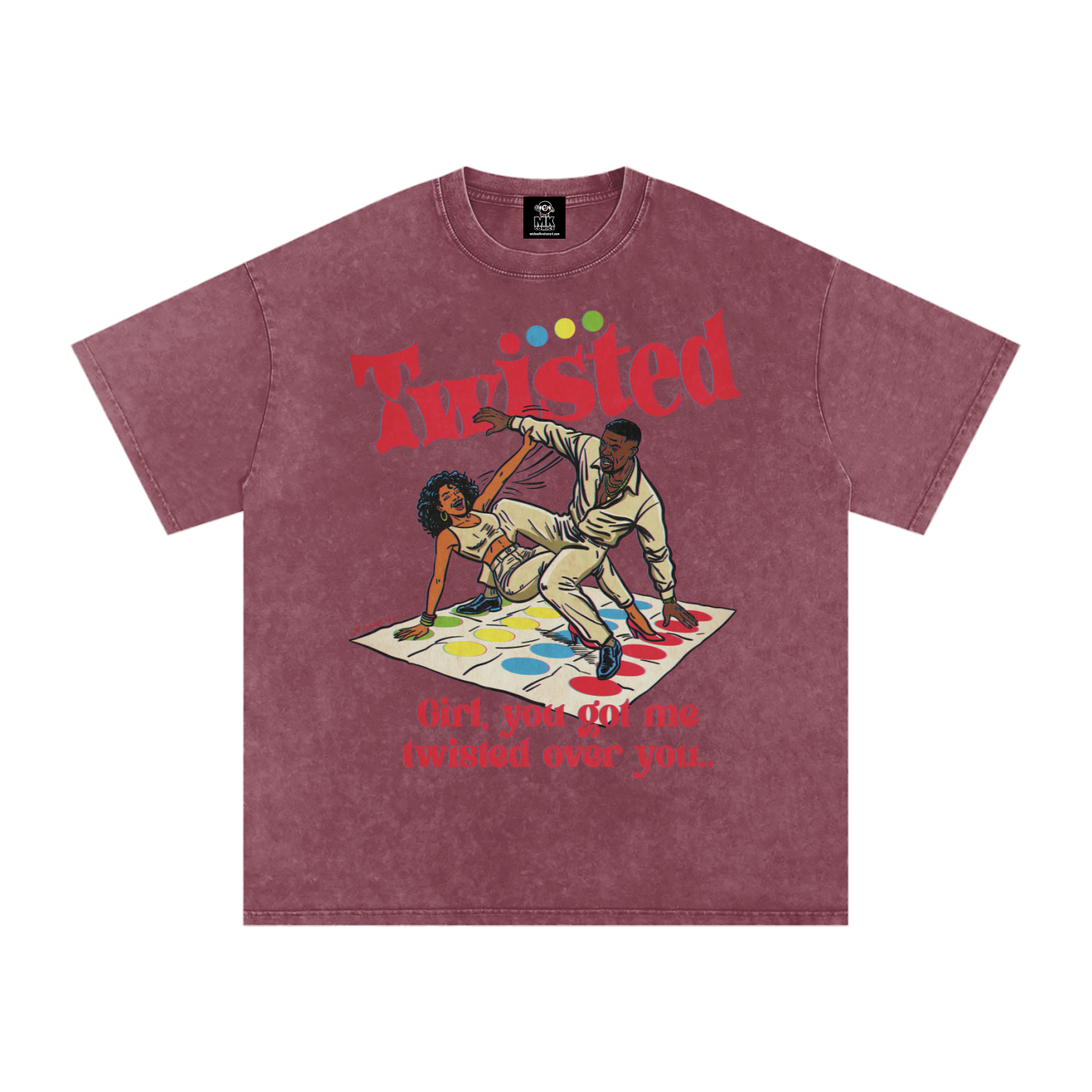 Twisted - Snow Washed Oversized Cotton T-Shirt