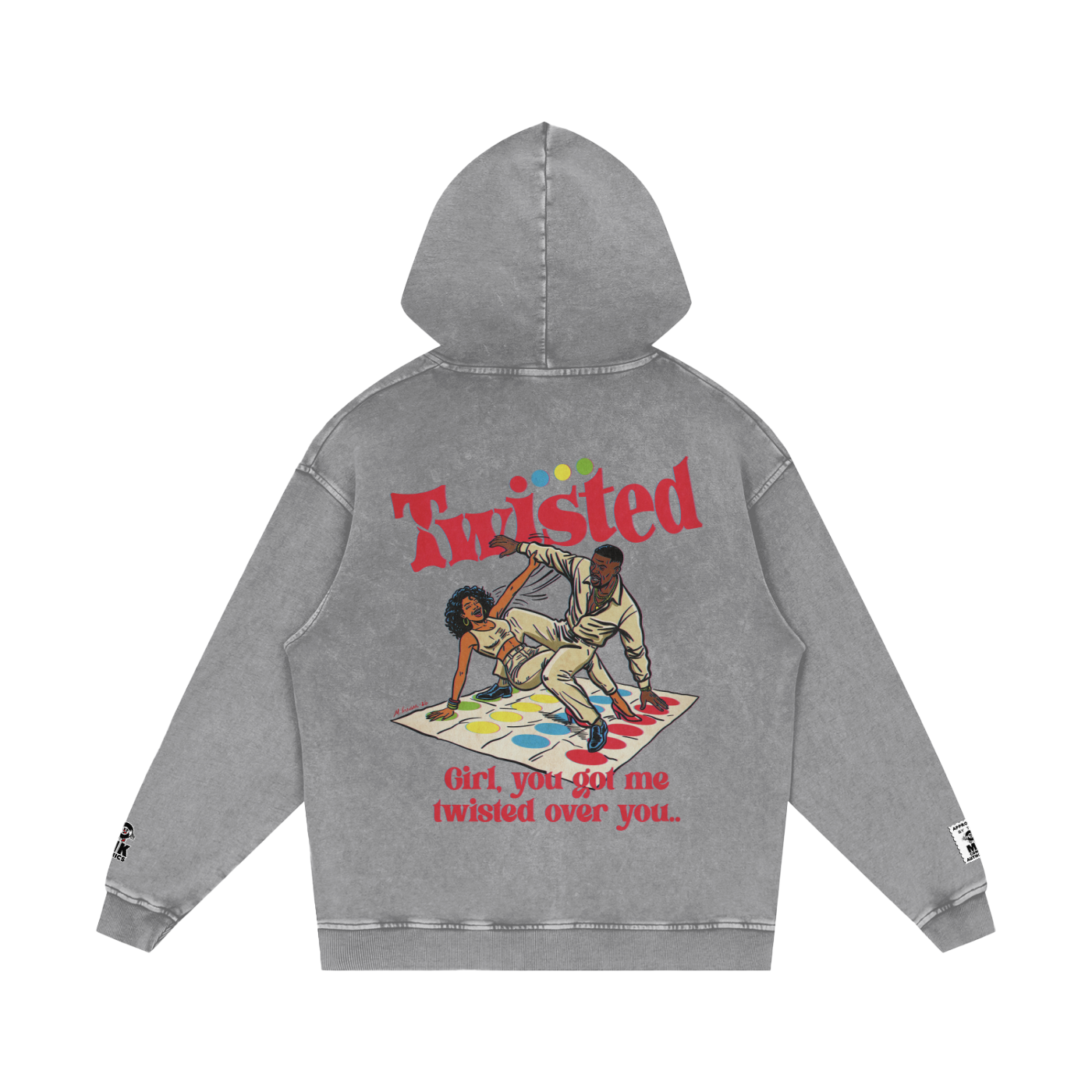Twisted - Snow Washed Loose Cotton Hoodie