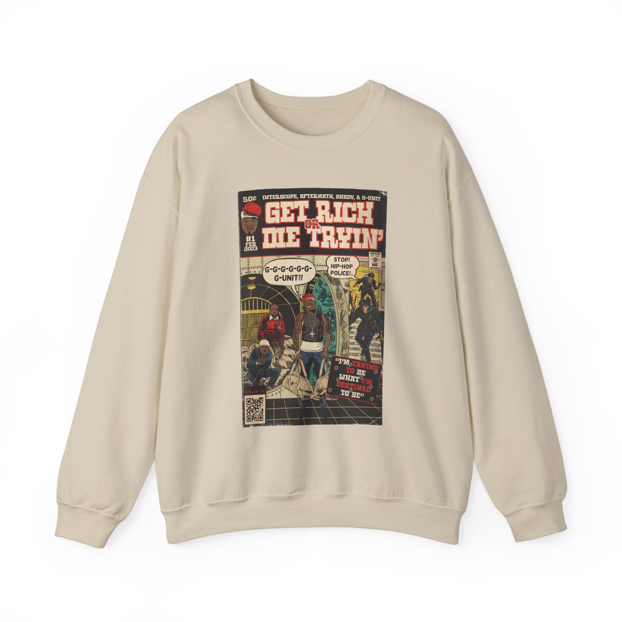 Get Rich Or Die Tryin - Comic Art - Unisex Heavy Blend™ Crewneck Sweatshirt