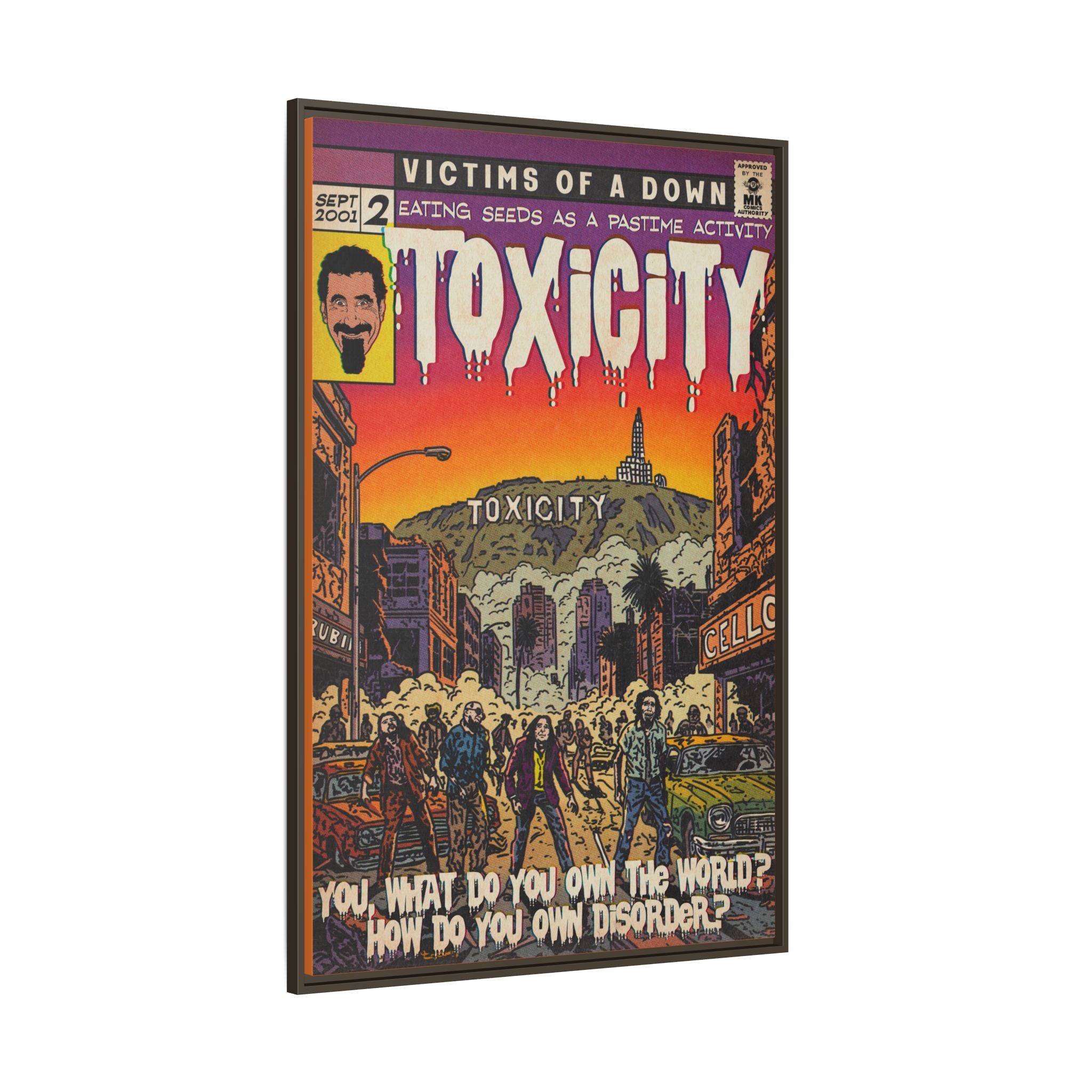 Toxicity - Matte Canvas, Framed (Multi-color)